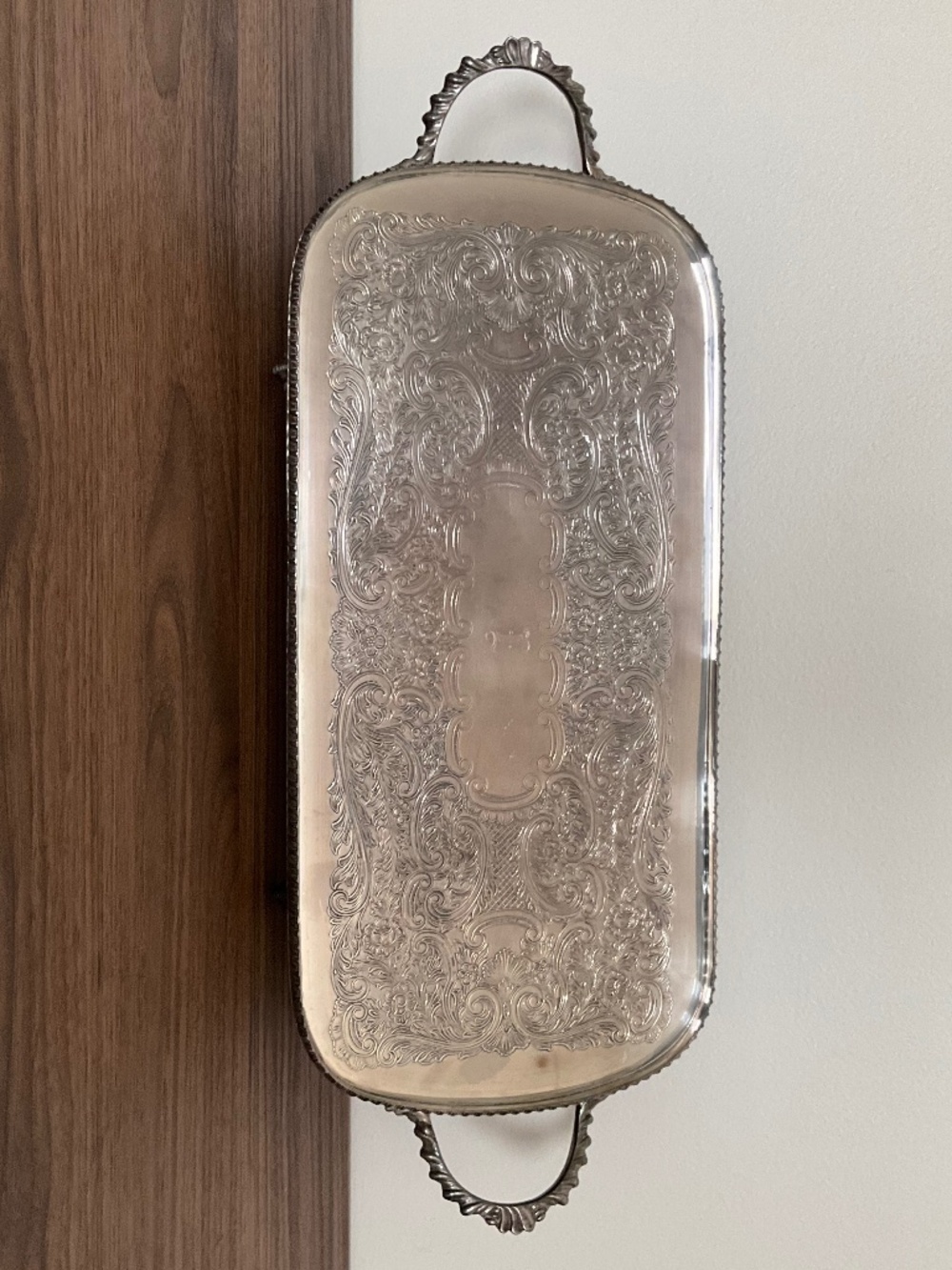Antique collectible Apex E.P on copper brass mts serving tray, made in England